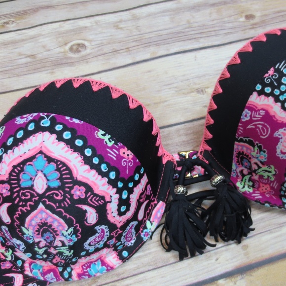 Collections By Catalina Paisley Bandeau Top - Picture 3 of 4